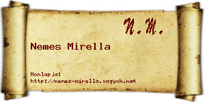 Nemes Mirella névjegykártya