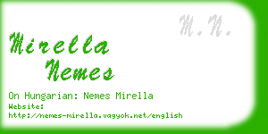 mirella nemes business card